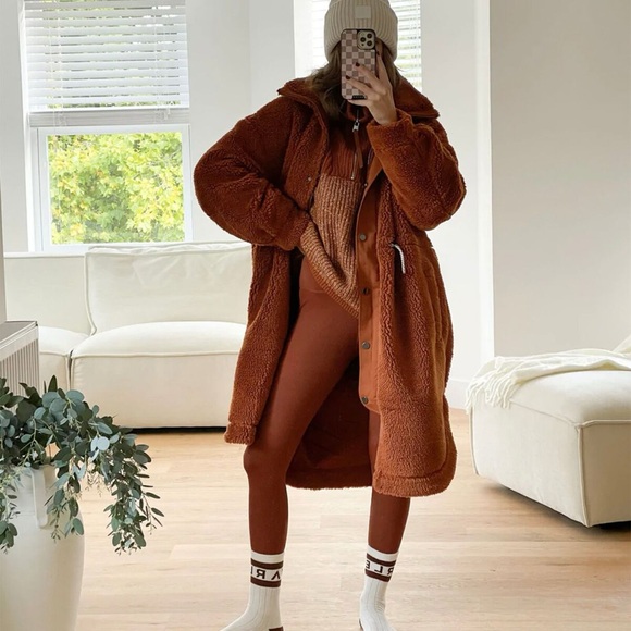 Varley Jones Sherpa Long Coat Anthropologie - Picture 2 of 5